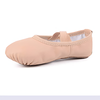 Nouveautés 2026 : Chaussons de ballet en cuir avec doublure en coton doux pour tout-petits, rose
