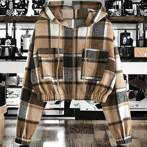 Sweat-shirt à capuche en tricot polyester/coton pour l'été, avec logo sur le devant, couleur unie, col rond - Product Image 3