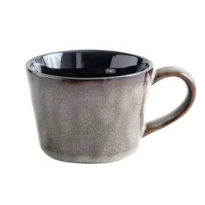 Tazza da caffè Vintage 300ml in ceramica stile retrò con smalto reattivo unico Design minimalista impugnatura forma-per regali aziendali amici