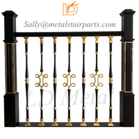 Balustre d'escalier en alliage d'aluminium et de magnésium de luxe, de haute qualité, carré ou rond, pour rampe intérieure