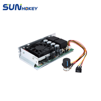 Sikat DC pengontrol kecepatan Motor, modul pengontrol kecepatan Motor dapat diprogram reversibel kontrol PWM 10-50V 100A 3000W 145x80x40mm