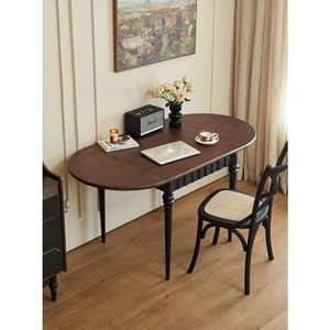 <span class=keywords><strong>Tavolo</strong></span> <span class=keywords><strong>da</strong></span> Pranzo <span class=keywords><strong>Allungabile</strong></span> in Legno Massello di Rovere Rosso, Design Francese di Lusso, Bestseller per Sala <span class=keywords><strong>da</strong></span> Pranzo Domestica (<span class=keywords><strong>4</strong></span> Posti) - Product Image 2