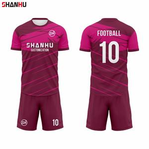 Ropa de fútbol personalizada Kits de fútbol Uniforme de fútbol para hombre Guangzhou Fútbol Impreso Número Jerseys Diseños de fútbol - Product Image 3