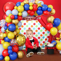 Haute qualité en gros 4D feuille ballon or confettis arc ballon chaîne anniversaire fournitures cirque thème fête décorations