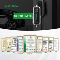 Borne de recharge rapide pour voiture électrique Ovrod 32A 7Kw 11Kw 22Kw Type 2, intelligente, portable et murale