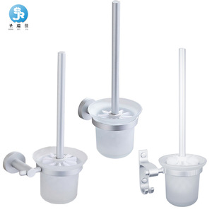 Support mural pour brosse de toilette Saint Ruijia avec gobelet, manche long, pas de perçage requis pour le nettoyage de la salle de bain - Product Image 1
