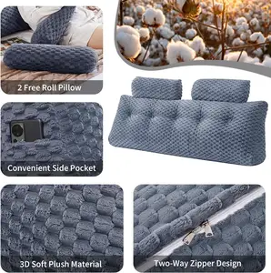 Large Triangular Headboard Wedge Pillow Cushion Technique Head Roll Pillow Backrest Comfortable Sitting Bed Offers Positioning