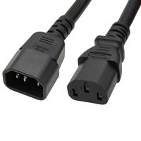 Câble d'extension d'alimentation CA robuste IEC C14 vers C13 pour alimentation de moniteur PC, serveur, UPS 10A 250V H05VV-F Fil de cuivre