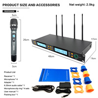 Microphone d'enregistrement de studio sans fil professionnel RV-4 Portable pour 4 personnes chantant des ventes d'usine directes pour des conférences