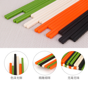 Palillos de melamina para hoteles, comedores, restaurantes y hoteles; palillos de melamina de imitación de porcelana de colores, 10 pares - Product Image 4
