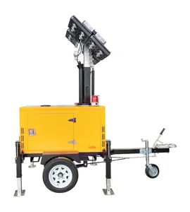 Professional Factory Mobile Outdoor Light Tower Trailer Solar Led Tower Light