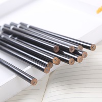 Crayon anti-morsure en bois noir de haute qualité, vente en gros, pour étudiants, écriture, art, peinture, idéal pour un cadeau