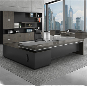 Muebles DE OFICINA DE MADERA modernos y resistentes Estaciones DE TRABAJO extensibles populares y escritorios de computadora para empleados de estilo de panel - Product Image 6