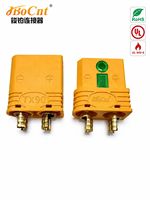 Conector de Aleación de Cobre Antichispas TX90-F, Resistencia de 5.6 Ohmios, Batería de Litio BESS |   Enchufe de Alimentación de CC de 45A 500V |   UL94-V0 Resistente al Fuego