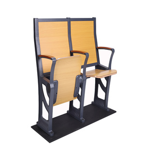 Silla fija de aleación de aluminio Henmei con reposabrazos para uso en estadios escolares y exteriores - Product Image 3