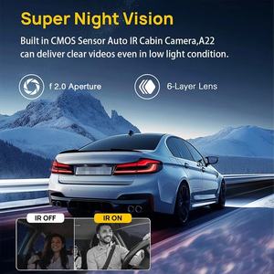 Grabadora de Conducción A22, <span class=keywords><strong>3</strong></span> Cámaras de Alta Definición 1080P, Triple Lente con Cámara de Reversa y WIFI, DVR para Auto - Product Image 2