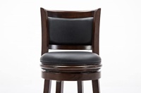 Brauner Barstuhl in Premium-Qualität, 2er-Set, 29 Zoll, aus Holz, drehbar, höhenverstellbar mit PVC-gepolsterter Sitzfläche, Bar- und Loungemöbel