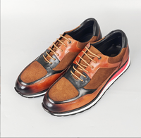 Chaussures décontractées pour hommes, style britannique, en cuir véritable, tendance vintage, à enfiler, pour le printemps, l'été et l'automne