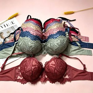 Sujetador Push-Up con Encaje y Estampado Floral para Mujer, Talla Grande 38-44B, con Soporte Cómodo y Aros, Venta al Por Mayor, AS002, 1.3 Dólares - Product Image 6