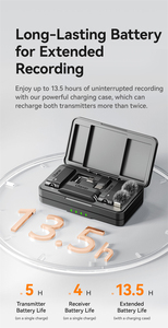 Microphone Lavalier Sans Fil Omnidirectionnel Ulanzi A100, Portée de Transmission de 20M pour Interviews de Rue, <span class=keywords><strong>Enregistrement</strong></span> Musical et Vidéo - Product Image 4