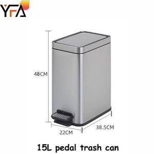 Cubo de basura doble para hotel de 10L/15L, cubo de basura de acero inoxidable, cubo de basura <span class=keywords><strong>con</strong></span> <span class=keywords><strong>pedal</strong></span> accionado por pie, cubo de basura <span class=keywords><strong>con</strong></span> <span class=keywords><strong>pedal</strong></span> - Product Image 5