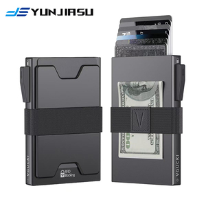 Thiết kế Wallet nhôm chủ thẻ mở rộng kim loại Pop Wallet RFID chặn giữ 13 + thẻ cộng với tiền mặt người đàn ông của ví - Product Image 1