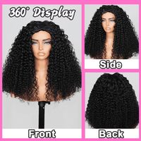 Perruques mi-longues bouclées birmanes en cheveux humains HD Remy, 8-20 pouces, prêtes à être expédiées, lot en stock, ondulations naturelles, faciles à porter, sans colle