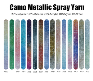 Benang udara Camo warna campuran Gillter 1/4NM wol poliester akrilik nilon logam campuran benang tiup untuk tenun - Product Image 5
