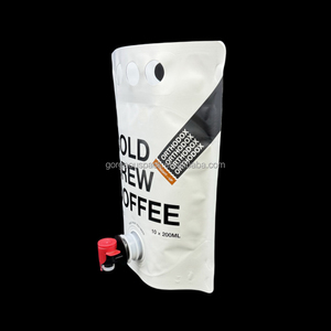 1l 5l 10l Outdoor Portable Folding Plastic Handle Water <b>Bag</b> Custom Clear <b>Transparent</b> Beverage Drinks Liquid Pouch With Spout - Product Image 2