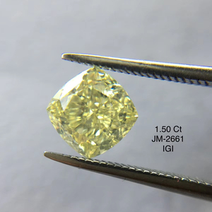เบาะรองนั่งสีเหลือง1.50กะรัตประดับเพชรทรงหลวมจากธรรมชาติผ่านการรับรองว่ามี VS1งดงามตามธรรมชาติ - Product Image 1
