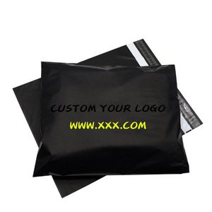 Custom Design Eco-Friendly <b>Compostable</b> Poly Biodegradable Mailer Black Matte Polymailer Plastic Shipping Envelope Poly <b>Bags</b> - Product Image 4