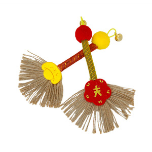 Xiduoyu New Year Festive Broom, Auspicious Wooden Cat Toy, Cat Teasing Wand, Money Flower Pet Supplies - Product Image 3