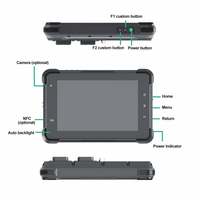 Tablette Android 13 robuste pour véhicule, 7 pouces, 1000 nits, tactile, multi-AHD, CANBUS, LTE CAT4, GNSS, NFC, pour la gestion des flottes de camions poubelle