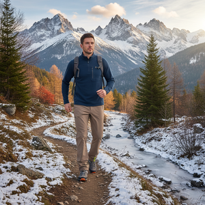 Pantaloni leggeri per Sport invernali Arunzo da uomo traspiranti taglie forti Softshell pantaloni antivento con tessuto a pieghe in poliestere stampato in vita - Product Image 3