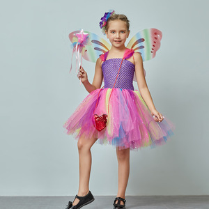 Disfraz de Princesa Elfa Rosa para Niñas, Traje Elegante para Fiesta de Cumpleaños o Halloween, Vestido de Hada con Alas - Product Image 2