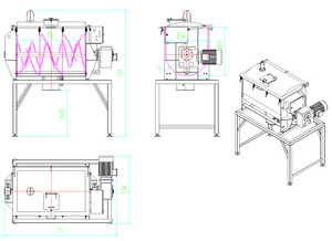 Tự động công suất lớn <span class=keywords><strong>Ribbon</strong></span> Máy xay sinh tố 300kg đến 5000L phòng thí nghiệm quy mô <span class=keywords><strong>Ribbon</strong></span> Mixer phun hệ thống cho chế biến hóa chất - Product Image 2