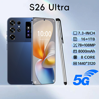 Prix d'usine abordable S26 Ultra Écran HD 7,3 pouces Smartphone 5G 16 Go + 1 To Batterie 7800 mAh Version globale multilingue Téléphone portable