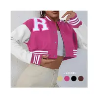 Custom Pink Varsity Jacket for Women, Letterman Jackets