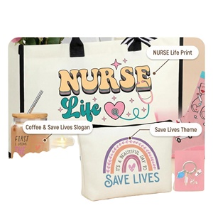Coffret cadeau pour infirmière, kit cadeau personnalisé sur le thème des infirmières avec sac fourre-tout pour le personnel médical, semaine des infirmières, cadeaux d'entreprise - Product Image 3