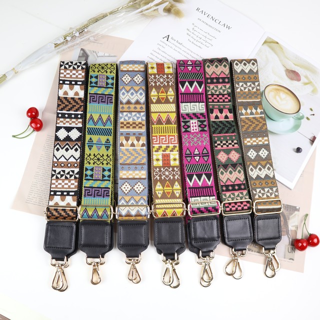 Multi Color Pattern Custom Shoulder Strap, Interchangeable Wide Handbag Strap, Crossbody Bag Accessory, Adjustable Strap