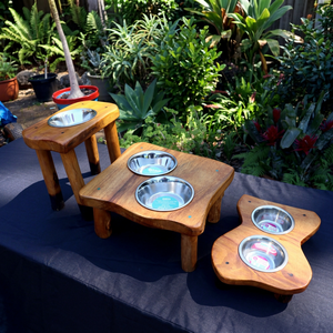ชามอาหารสุนัขไม้มะม่วงแบบเรียบง่ายจาก Hs Husnain Crafts พร้อมขอบเปลือกไม้ธรรมชาติ ขัดเงา เป็นมิตรกับสิ่งแวดล้อม - Product Image 1