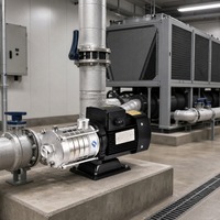 Pompe centrifuge multi-étages horizontale à entraînement direct par moteur électrique pour l'alimentation en eau et les systèmes de surpression