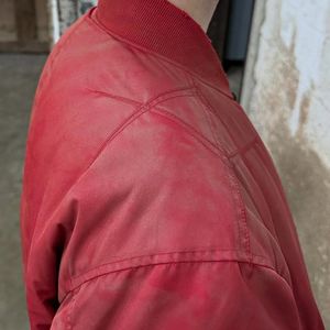 Винтажная укороченная стеганая куртка-бомбер на заказ уличная куртка-бомбер из полиэстера с вышивкой, Мужская нейлоновая куртка-бомбер - Product Image 4