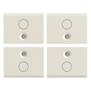 Interrupteurs à demi-clavier 1M blancs avec symbole O 5x1,9x1,3 cm pour installation murale - Product Image 1