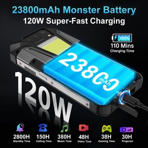 Unihertz Tank 2 Pro CDMA สมาร์ทโฟนกันกระแทก ระบบปฏิบัติการ Android 14 แบตเตอรี่ 23800mAh หน่วยความจำ 12+512GB กล้อง 100MP - Product Image 5