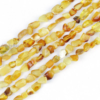 Perles d'ambre baltique naturel, perles en éclats de pierres précieuses, brins de perles d'ambre rouge pour la fabrication de colliers et de bijoux DIY