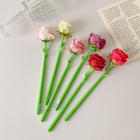 Cadeau pour la fête des enseignants, stylo gel en silicone doux en forme de rose, stylo à fleurs amusant pour fille, stylo à fleurs pour journal, cadeau