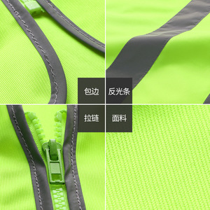 Likai Reflective Safety Vest M Size Multi Pocket Traffic Construction Work Wear Custom Logo Available - Product Image 3