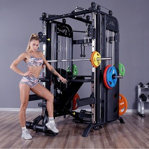 Estación Multifuncional Integrada Smith Trainer, Equipo de Fitness Unisex de Acero de Alta Calidad para Gimnasio y Moldeamiento Corporal - Product Image 1