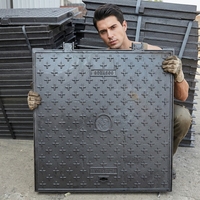 Couvercles de manhole en fonte ductile personnalisés et verrouillables B125 C250 D400 E600 F900 de fonderie chinoise – Vente chaude
